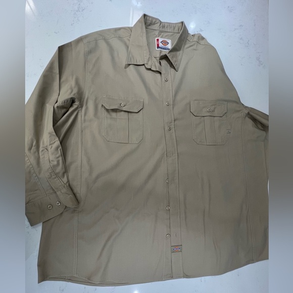 Dickies Sand Button-Up Shirt - Picture 1 of 9